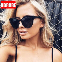 Carica l'immagine nel visualizzatore di Gallery, RBRARE Cat Eye Sunglasses Women 2023  Brand Sun Glasses Oversized Sunglasses Retro Mirror Eyewaer Oculos De Sol Feminino