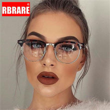 Carica l&#39;immagine nel visualizzatore di Gallery, RBRARE Classic Metal Frame Glasses Women Retro Anti Blue Light Glasses Frame Men Round Eyeglasses Monturas De Lentes Mujer