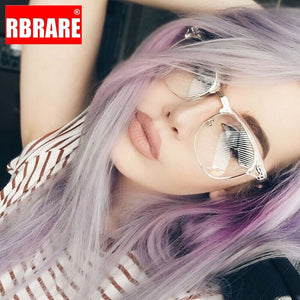 RBRARE Classic Metal Frame Glasses Women Retro Anti Blue Light Glasses Frame Men Round Eyeglasses Monturas De Lentes Mujer
