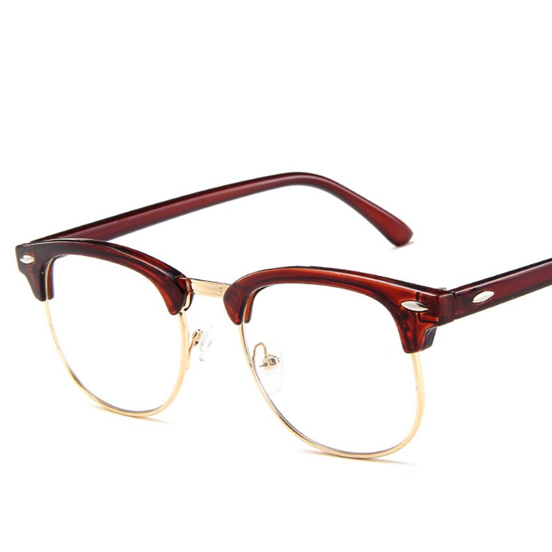 RBRARE Classic Metal Frame Glasses Women Retro Anti Blue Light Glasses Frame Men Round Eyeglasses Monturas De Lentes Mujer