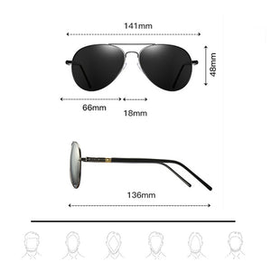 RBRARE Classic Polarized Light Sunglasses Men  Brand Designer Glasses Retro  Metal Driving Male Goggle No Box