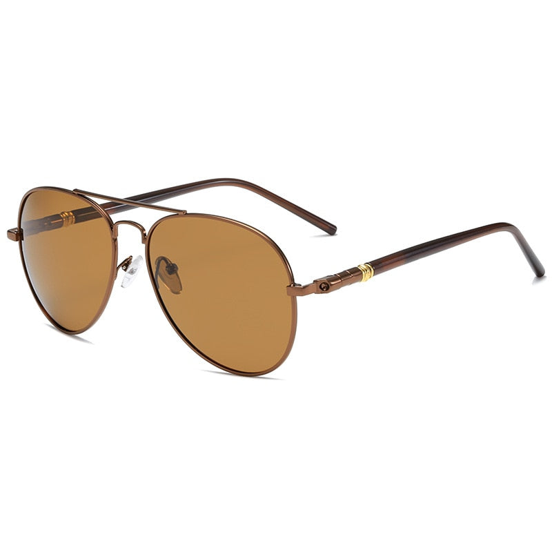 RBRARE Classic Polarized Light Sunglasses Men  Brand Designer Glasses Retro  Metal Driving Male Goggle No Box