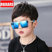 Load image into Gallery viewer, RBRARE Classic Square Sunglasses Girls Boys Colorful Mirror Children Glasses Concave Shape Personality Anti-UV Street Beat Kid