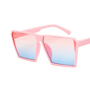 RBRARE Classic Square Sunglasses Girls Boys Colorful Mirror Children Glasses Concave Shape Personality Anti-UV Street Beat Kid