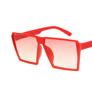 RBRARE Classic Square Sunglasses Girls Boys Colorful Mirror Children Glasses Concave Shape Personality Anti-UV Street Beat Kid