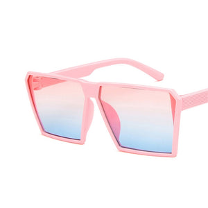 RBRARE Classic Square Sunglasses Girls Boys Colorful Mirror Children Glasses Concave Shape Personality Anti-UV Street Beat Kid