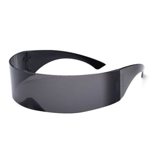 RBRARE Funny Futuristic Wrap Around Monob Costume Sunglasses Mask Novelty Glasses Halloween Party Ring Decoration Glasses