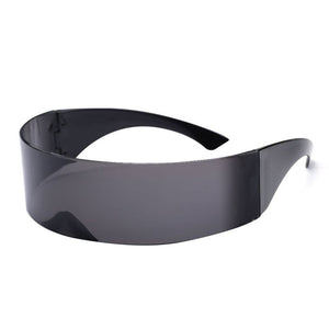 RBRARE Funny Futuristic Wrap Around Monob Costume Sunglasses Mask Novelty Glasses Halloween Party Ring Decoration Glasses