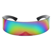 Load image into Gallery viewer, RBRARE Funny Futuristic Wrap Around Monob Costume Sunglasses Mask Novelty Glasses Halloween Party Ring Decoration Glasses