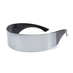 RBRARE Funny Futuristic Wrap Around Monob Costume Sunglasses Mask Novelty Glasses Halloween Party Ring Decoration Glasses
