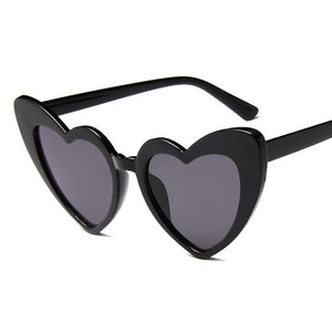 Love Heart Sunglasses Women Big Frame Personality Sunglass Fashion Cute Sexy Retro Cat Eye Vintage SunGlasses Pink Female