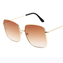 Load image into Gallery viewer, RBRARE  Square Sunglasses Women Brand Designer Retro Alloy Frame Big Sun Glasses Vintage Gradient Male Oculos Feminino