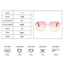 Load image into Gallery viewer, RBRARE  Square Sunglasses Women Brand Designer Retro Alloy Frame Big Sun Glasses Vintage Gradient Male Oculos Feminino