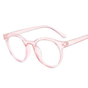RBRARE Retro Round Glasses Frame Children's Glasses Anti-blue Light Glasses For Kids Student Eyeglasses Child Goggle Cute Pink