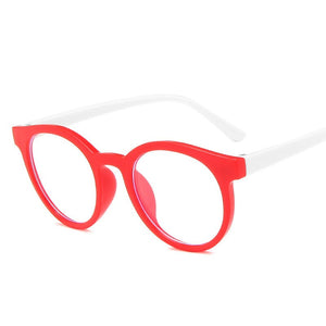 RBRARE Retro Round Glasses Frame Children's Glasses Anti-blue Light Glasses For Kids Student Eyeglasses Child Goggle Cute Pink