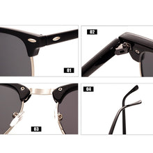 Load image into Gallery viewer, RBRARE Semi-Rimless Brand Designer Sunglasses Women/Men Polarized UV400 Classic Oculos De Sol Gafas Retro Eyeglasses