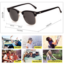 Load image into Gallery viewer, RBRARE Semi-Rimless Brand Designer Sunglasses Women/Men Polarized UV400 Classic Oculos De Sol Gafas Retro Eyeglasses