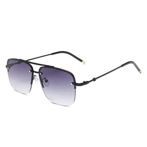 RBRARE Square Rimless Sunglasses Men's And Women's Gradient Sunglasses Brand Designer Big Frame Retro Trend Oculos Feminino