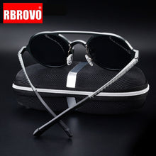 Load image into Gallery viewer, RBROVO  100% Polarized Aluminum Magnesium Sunglasses Men Brand Design UV400 Classic Retro Metal Sun Glasses Outdoor Glasses