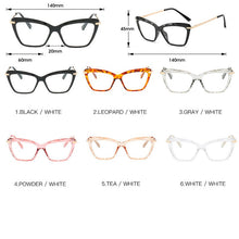 Carica l&#39;immagine nel visualizzatore di Gallery, RBROVO 2022 Cat Eye Glasses Frame Women Retro Glasses Frame Women Clear Eyeglasses Frame Women/Men Alloy Lentes De Lectura Mujer
