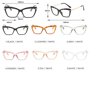 RBROVO 2022 Cat Eye Glasses Frame Women Retro Glasses Frame Women Clear Eyeglasses Frame Women/Men Alloy Lentes De Lectura Mujer