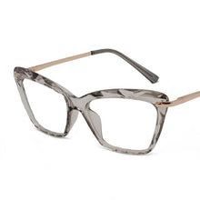 Carica l&#39;immagine nel visualizzatore di Gallery, RBROVO 2022 Cat Eye Glasses Frame Women Retro Glasses Frame Women Clear Eyeglasses Frame Women/Men Alloy Lentes De Lectura Mujer