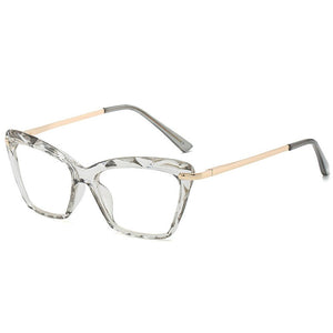 RBROVO 2022 Cat Eye Glasses Frame Women Retro Glasses Frame Women Clear Eyeglasses Frame Women/Men Alloy Lentes De Lectura Mujer