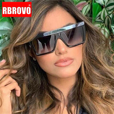 RBROVO 2023 Large Frame Sunglasses Women Classic Square Retro Mirror Sun Glasses Men Street Beat Lunette De Soleil Femme