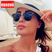 Carica l'immagine nel visualizzatore di Gallery, RBROVO 2022 Luxury Retro Sunglasses Women Brand Designer Glasses Women Classic Eyeglasses Women/Men Mirror Lunette Soleil Femme