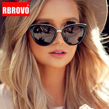 Load image into Gallery viewer, RBROVO 2022 New Oversized Sunglasses Women Cateye Retro Glasses for Women Luxury Sunglasses Women Brand Oculos De Sol Feminino