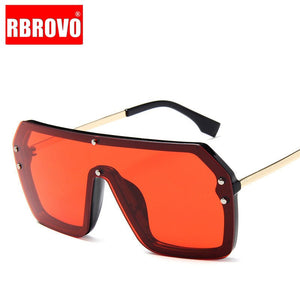 RBROVO 2023 Occhiali da sole sfumati in un pezzo da uomo Caramelle Lenti Lady Occhiali da sole in metallo per esterni Lentes De Sol Hombre UV400 