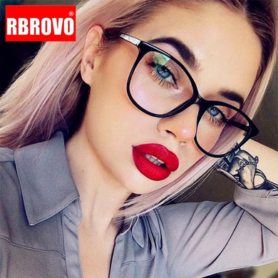 RBROVO 2023 Oversized Cateye Glasses Frame Women  Brand Glasses Women Eye Glasses Frames for Women Lentes De Lectura Mujer