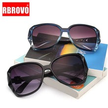 Load image into Gallery viewer, RBROVO 2023 Vintage Big Frame Sunglasses Women Brand Designer Gradient Lens Driving Sun Glasses UV400 Oculos De Sol Feminino