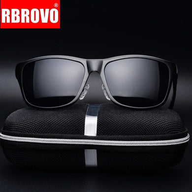RBROVO Occhiali da sole classici retrò in polistirene Uomo/Donna Occhiali da sole polarizzati di marca in lega di alluminio-magnesio