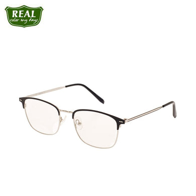 REAL Men Women Glasses Metal Classic Frame Myopic Glasses Optical Glasses  Eyewear Half Frame Eyeglass Frames Unisex