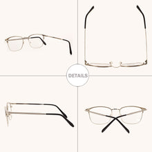 Load image into Gallery viewer, REAL Men Women Glasses Metal Classic Frame Myopic Glasses Optical Glasses  Eyewear Half Frame Eyeglass Frames Unisex