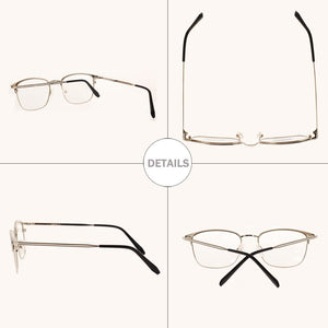 REAL Men Women Glasses Metal Classic Frame Myopic Glasses Optical Glasses  Eyewear Half Frame Eyeglass Frames Unisex