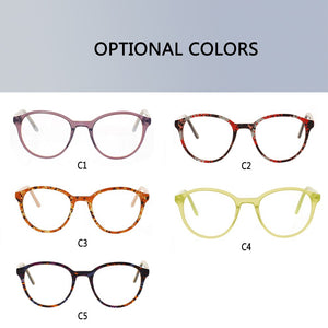 REAL Ultralight Multicolor Acetate Optical Glasses Women Glasses Frame Student Myopic Glasses Read Glasses Prescription