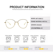 Carica l&#39;immagine nel visualizzatore di Gallery, REAL Simple Design Metal Women Men Optical Frame  MT108012