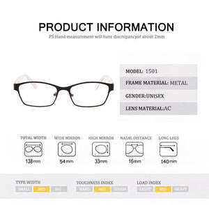 REAL Solid Color Optical Frame Thin Edge Metal Frame Myopia Spectacle Frames Men Women Eyeglasses 1501