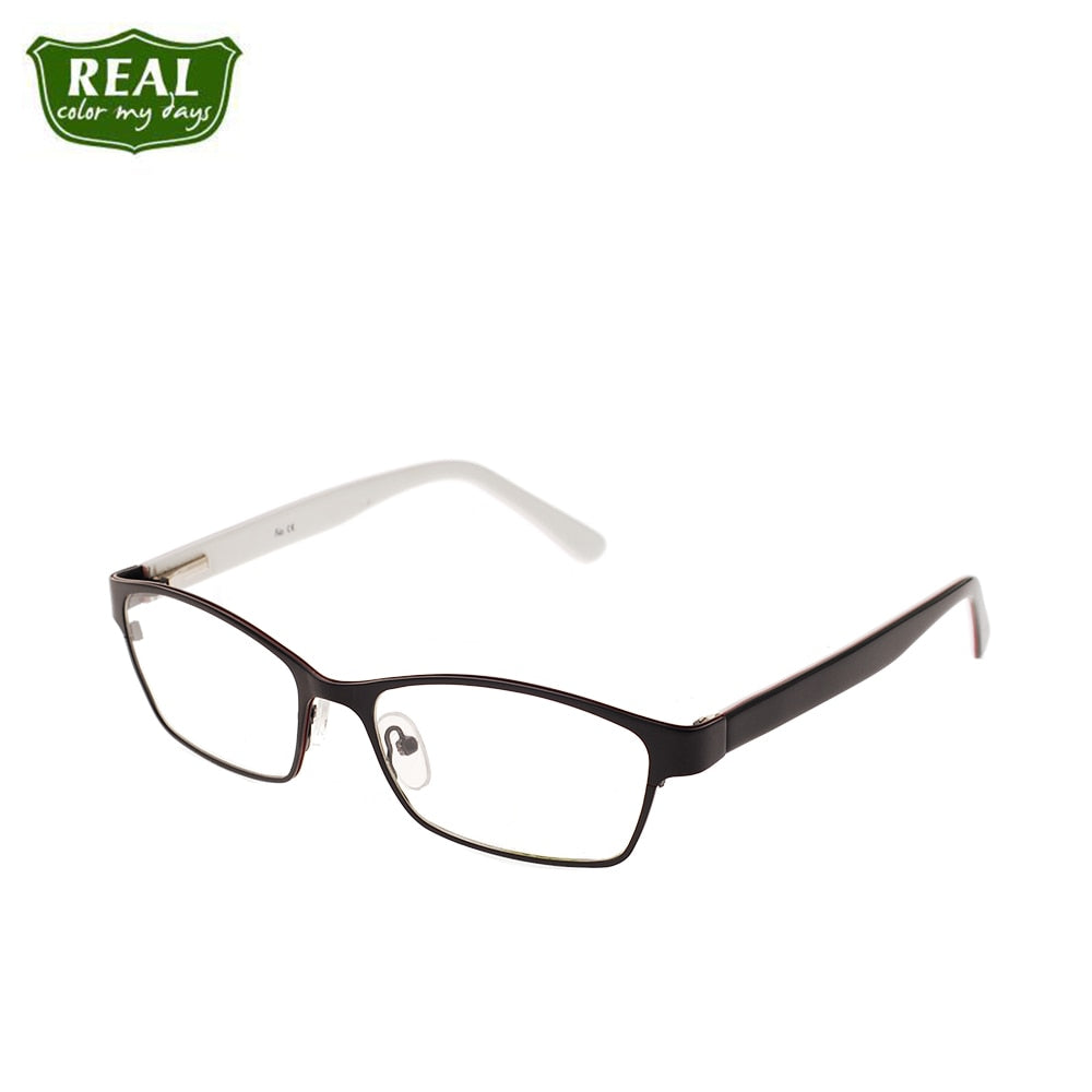 REAL Solid Color Optical Frame Thin Edge Metal Frame Myopia Spectacle Frames Men Women Eyeglasses 1501