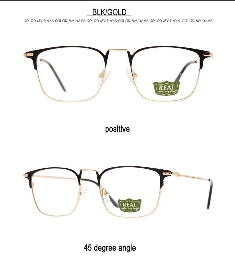 REAL Vintage Trendy Men Women Eyeglasses Frame Frame Metal Prescription Frame MT108017