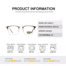 Load image into Gallery viewer, REAL Vintage Trendy Men Women Eyeglasses Frame Frame Metal Prescription Frame MT108017
