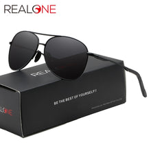 Load image into Gallery viewer, REALONE Unisex Classic Pilot Metal Sunglasses for Men Driving Sun Glasses Shades with HD Polarized Mirror UV400 Sunnglases 1097