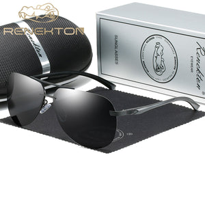 RENEKTON Occhiali da sole con lenti senza montatura polarizzate in alluminio e magnesio per uomo Occhiali da donna retrò ad alta definizione Oculos de sol 