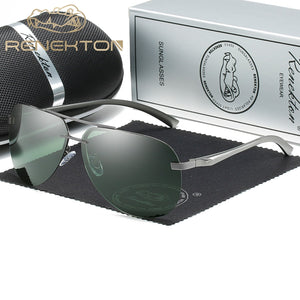 RENEKTON Occhiali da sole con lenti senza montatura polarizzate in alluminio e magnesio per uomo Occhiali da donna retrò ad alta definizione Oculos de sol 