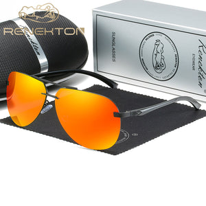 RENEKTON Occhiali da sole con lenti senza montatura polarizzate in alluminio e magnesio per uomo Occhiali da donna retrò ad alta definizione Oculos de sol 