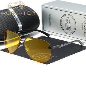 RENEKTON Occhiali da sole con lenti senza montatura polarizzate in alluminio e magnesio per uomo Occhiali da donna retrò ad alta definizione Oculos de sol 