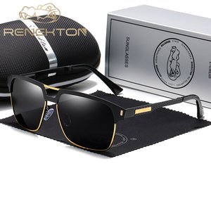RENEKTON Black  Polarized Sunglasses Men Driving Sun Glasses for Man Shades Eyewear With Box