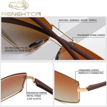 Load image into Gallery viewer, RENEKTON Brand Design UV400 Sunglasses Gradient Men Women Driving Male Square Sun Glasses Stainless steel Eyewear Oculos Gafas